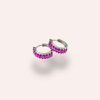 Cyrus Pink Hoops Silver