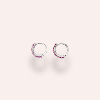 Cyrus Pink Hoops Silver