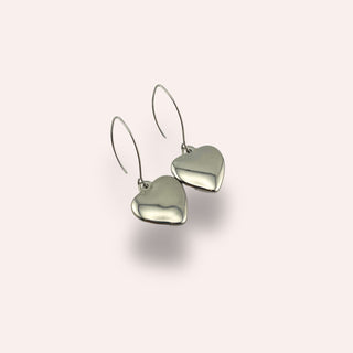 Norma Heart Earrings Silver