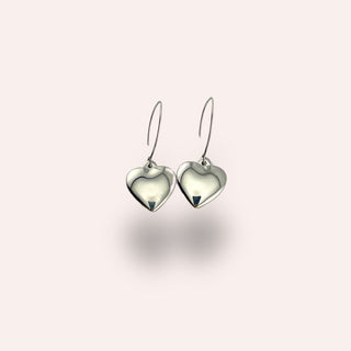 Norma Heart Earrings Silver