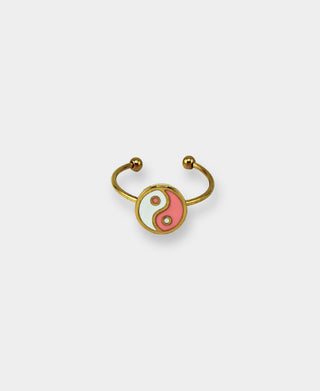 Yin Yang Pink adjustable ring