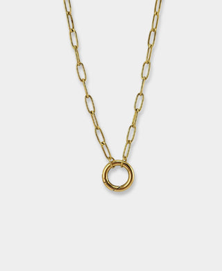 Gold Link Charm Necklace