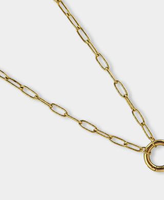 Gold Link Charm Necklace