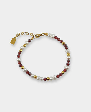 Orange mixed beaded bracelet