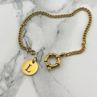 Initial gold Bracelet