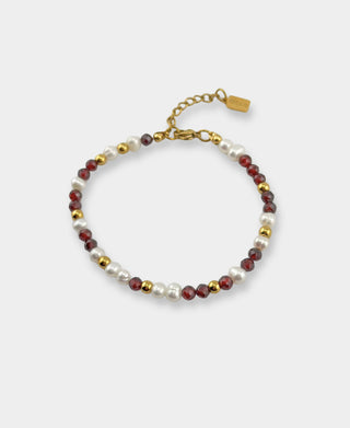 Orange mixed beaded bracelet