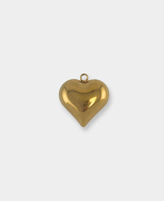 Full Heart Charm - Gold