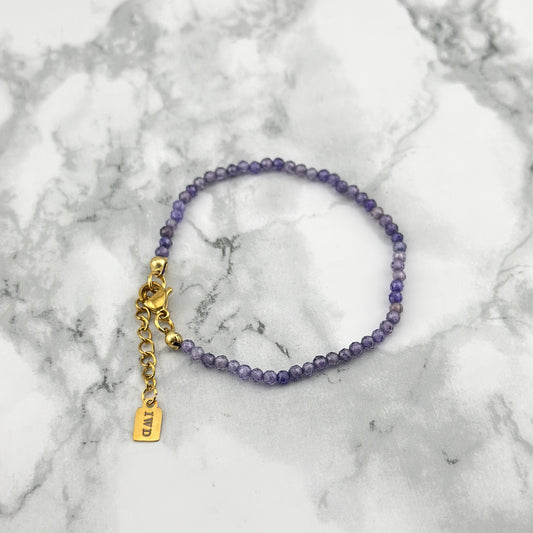 Purple beaded bracelet