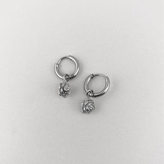 Rosa Silver Hoops