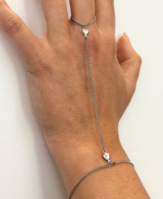 Cadena de mano con microflujo de corazón - Oro