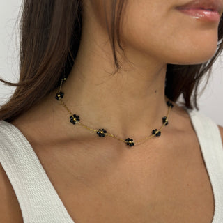 Black Flower necklace