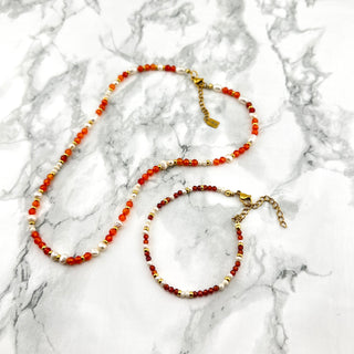 Orange beads pearl