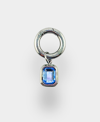 Blue Stone Square Charm