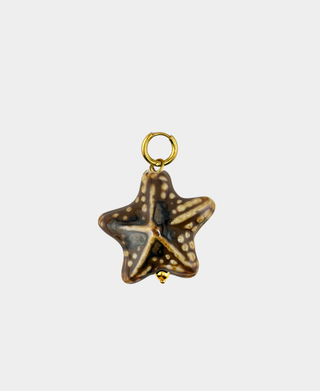 Brown Glazed Star Charm