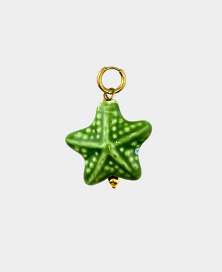Green Ceramic Start Charm