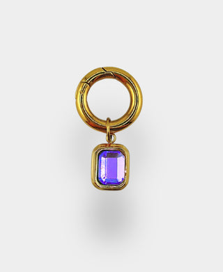 Purple Square Stone Charm