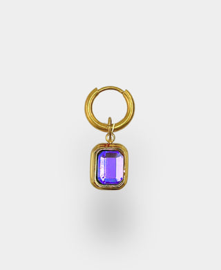 Purple Square Stone Charm