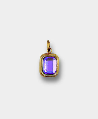 Purple Square Stone Charm