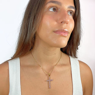 Cruz Necklace Pink