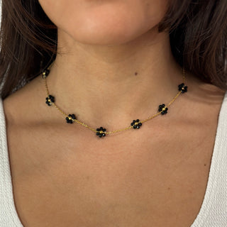 Black Flower necklace