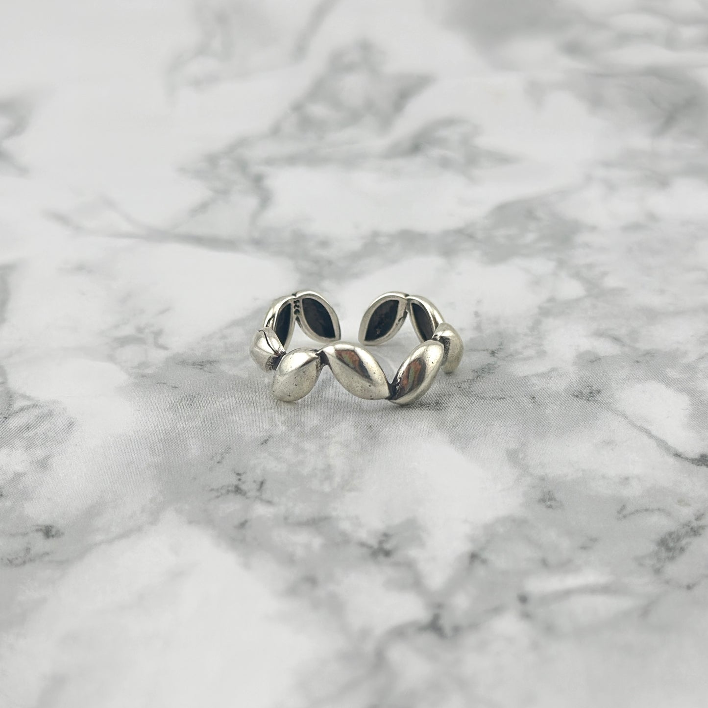 Silver Leave Ring
