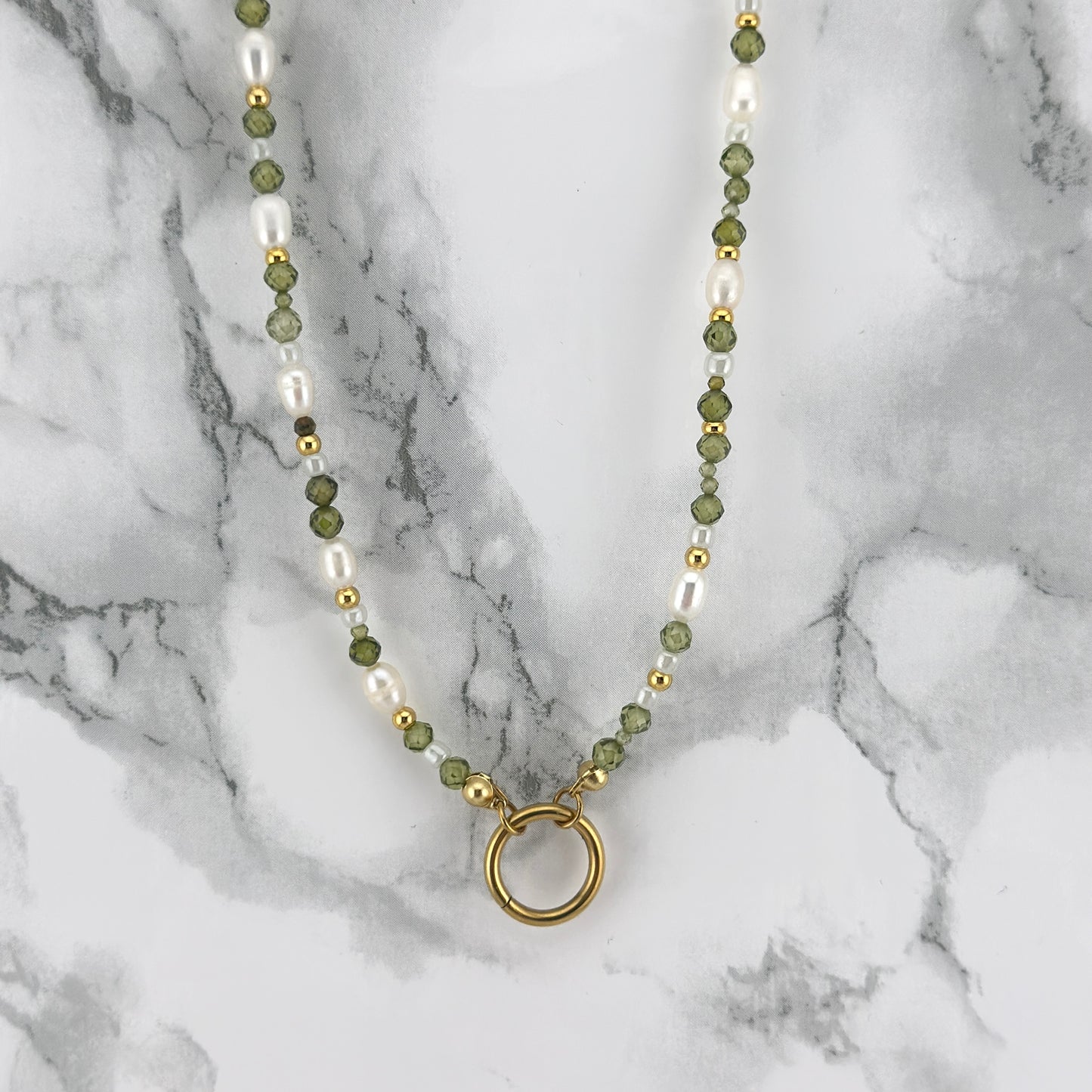 Handmade Green-Gold necklace