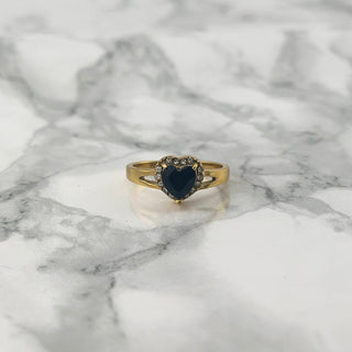 Zircon heart Ring