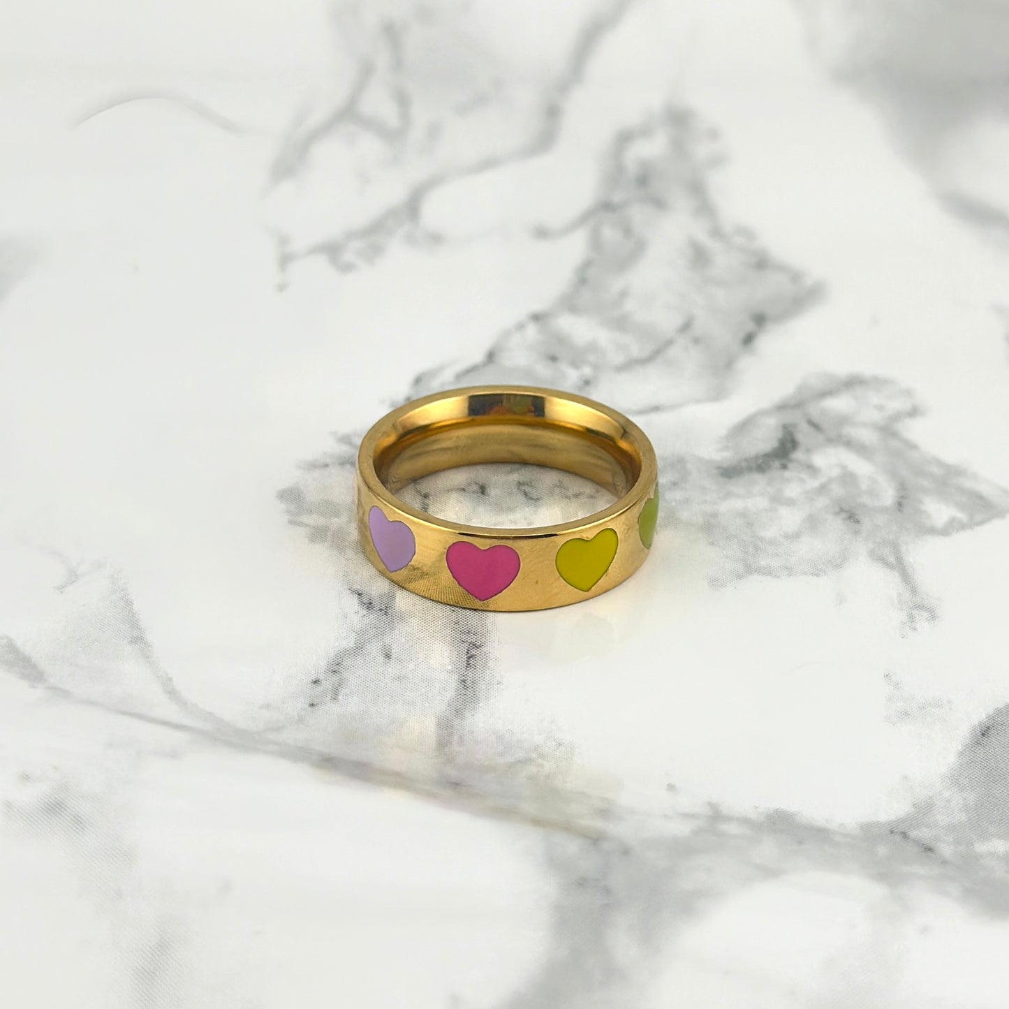 Color heart Ring