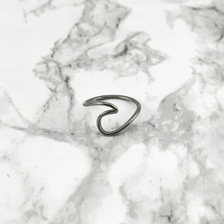 Silver wave ring