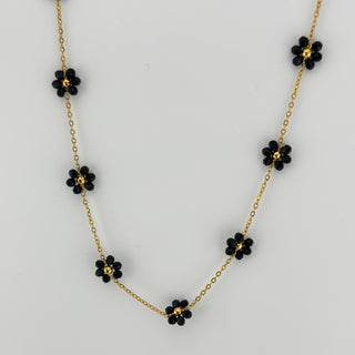 Black Flower necklace