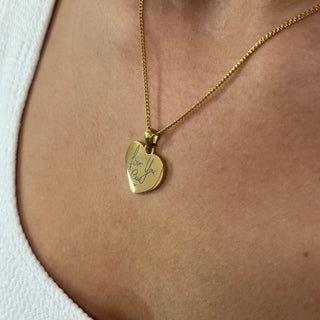 Engraved heart necklace