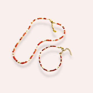 Orange beads pearl