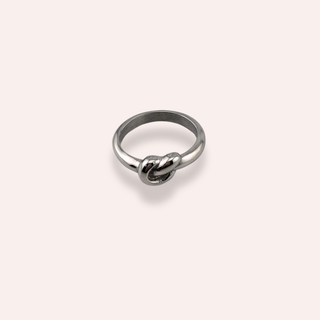 Silver Button Ring