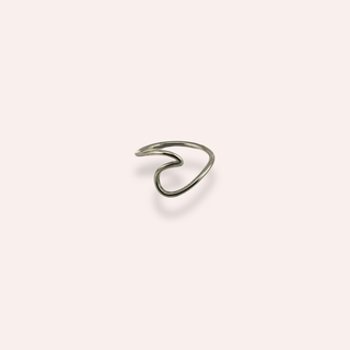 Silver wave ring