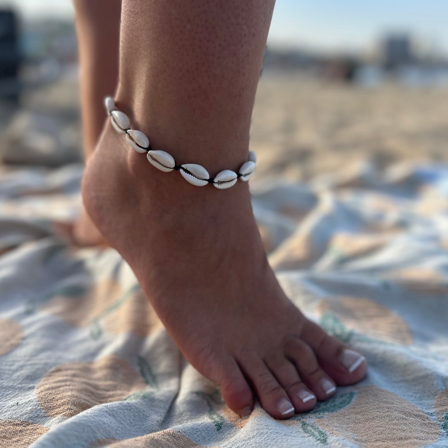 Black shell bracelet & anklet