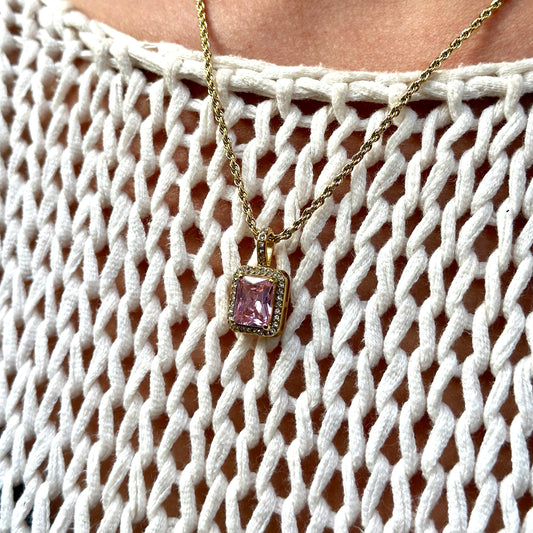 Pink rocka Necklace