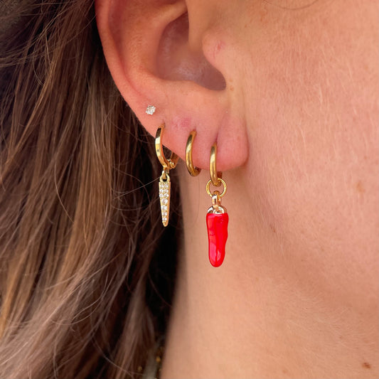 Tiny Red pepper hoops