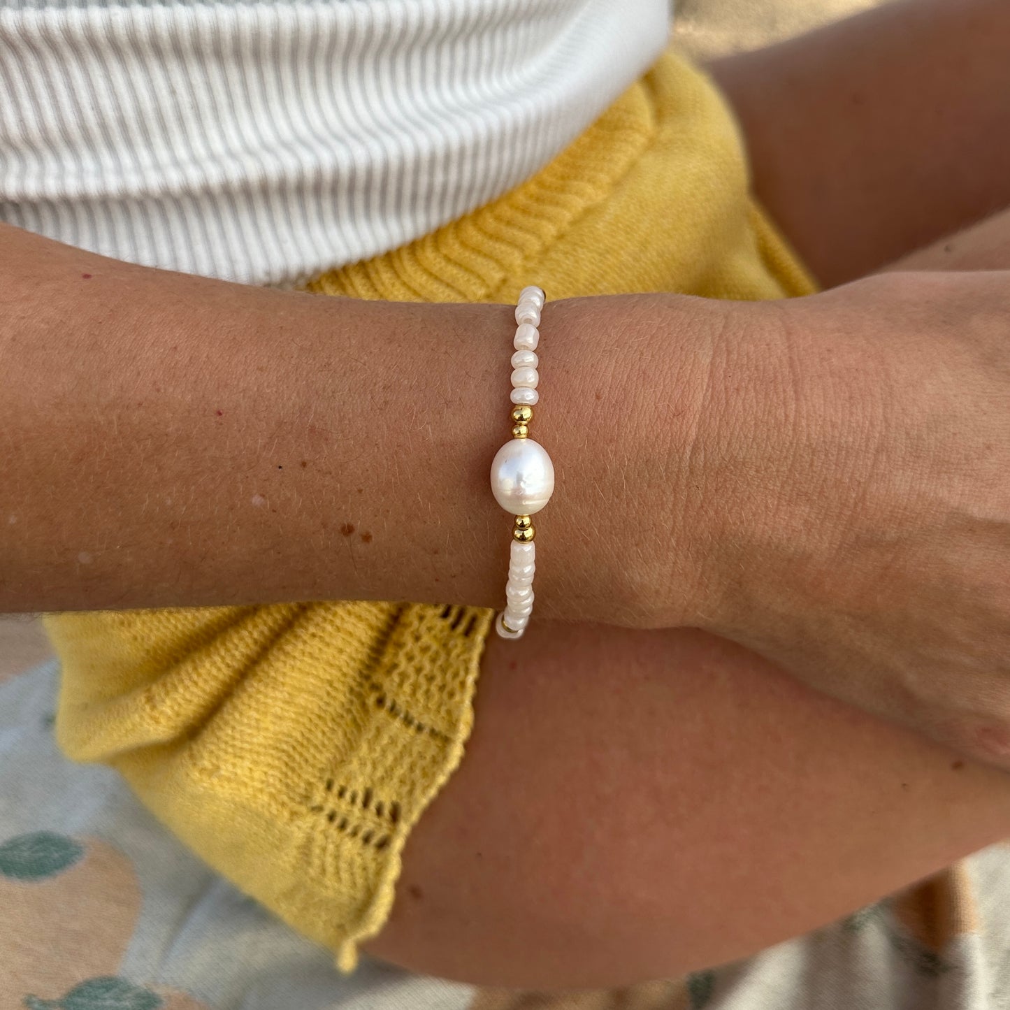 Beaded Pearl bracelet